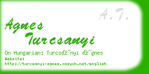 agnes turcsanyi business card